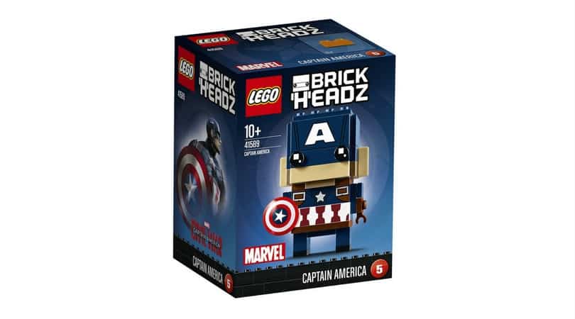 Lego 41589 Brickheadz Captain America, Marvel Spielzeug