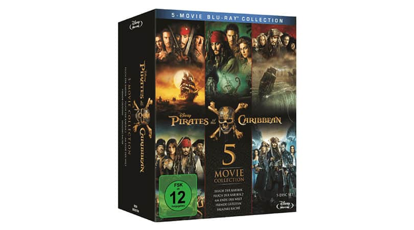 Angebot Pirates Of The Caribbean 1 5 Box Blu Ray Fur 25