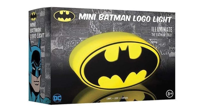 DC Comics beleuchtetes Mini-Batman-Logo, mehrfarbig