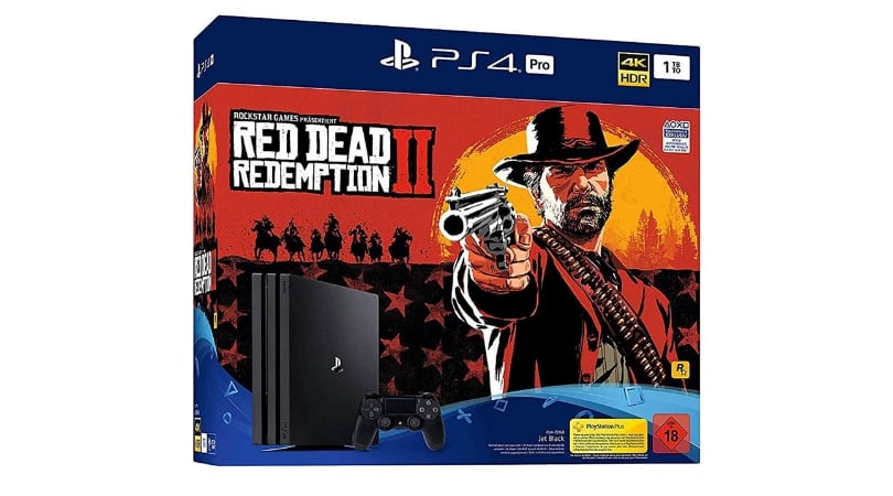 PlayStation 4 Pro - Konsole( 1TB, schwarz) inkl. Red Dead Redemption 2 + 1 DualSchock Controller