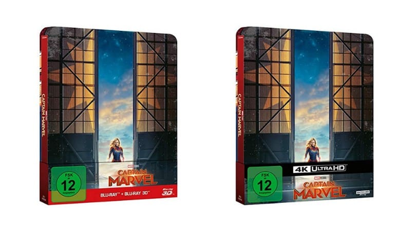 Captain Marvel – Steelbook Edition (Blu-ray 2D/3D) und (4K Blu-ray + Blu-ray) – Artworks final
