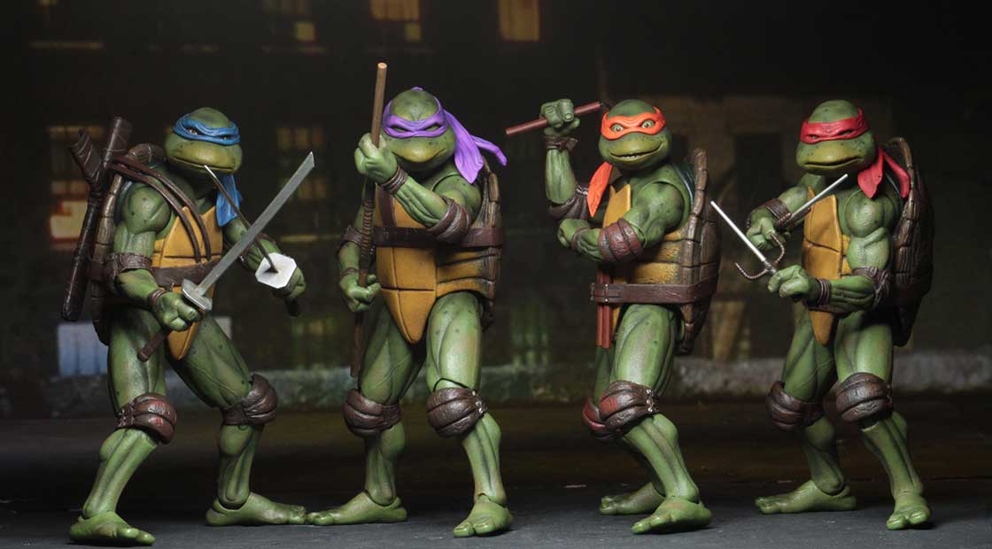 Teenage Mutant Ninja Film TMNT Set Turtles von 4 Action Figuren Spielzeug neu 