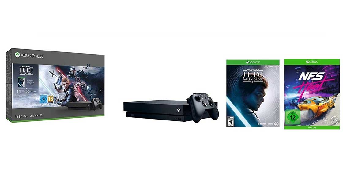 Xbox One X (1TB) + Star Wars Jedi Fallen Order + Need for Speed Heat für 279,99€