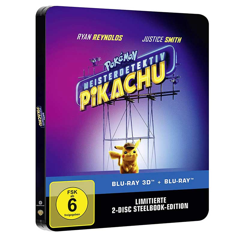 Pokémon Meisterdetektiv Pikachu – Steelbook Edition (Blu-ray 3D + Blu-ray) für 15,10€