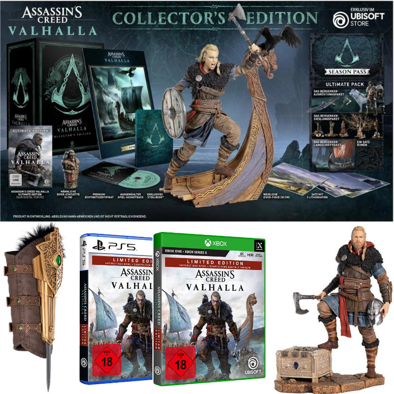 Assassin’s Creed Valhalla | Collectors Edition und weitere Varianten (Playstation 4/ PS5, Xbox One/ Series X und PC)