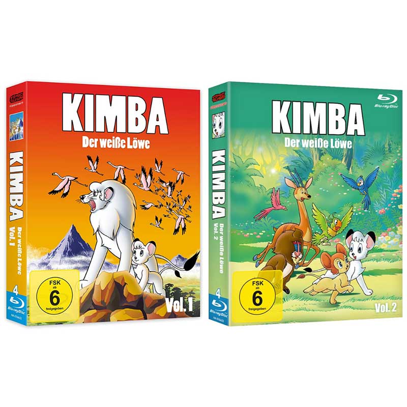 Kimba, der weiße Löwe vol. 1 und vol. 2 (Blu-ray) für je 7,97€