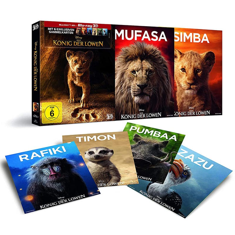 Der König der Löwen (2019) – Special Edition inkl. 6 Sammelkarten (Blu-ray 3D + 2D) für 13,49€
