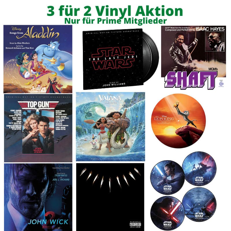 [Angebot Prime] Vinyl 3 für 2 Aktion – unter anderem mit diversen Soundtracks auf Vinyl