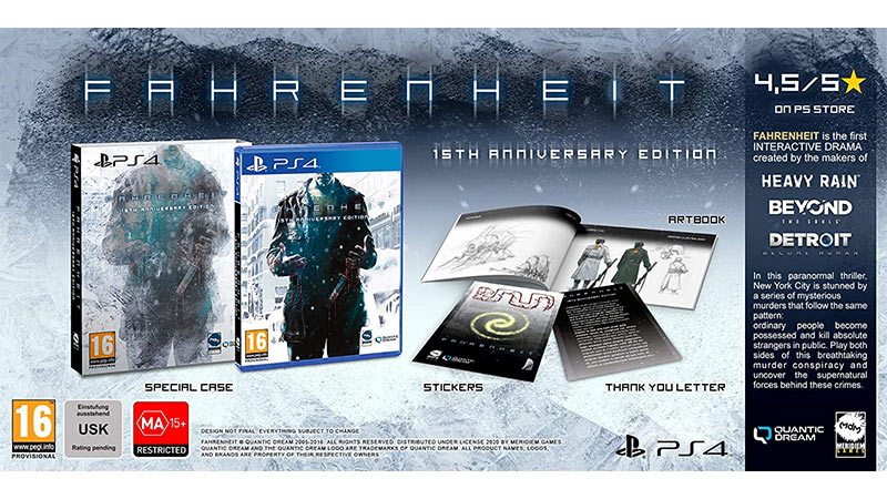 Fahrenheit – 15th Anniversary Edition (Playstation 4) für 19,19€