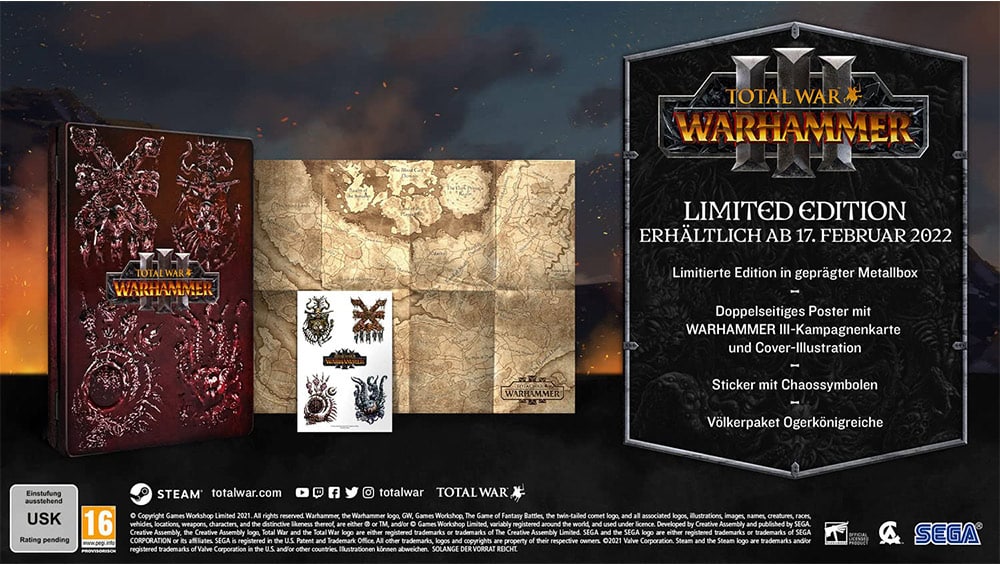 „Total War: Warhammer 3“ ab Februar 2022 in einer Limited Edition für den PC – Update