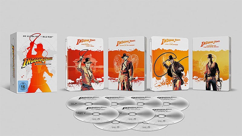 „Indiana Jones“ 4K Steelbook Set für 74,54€