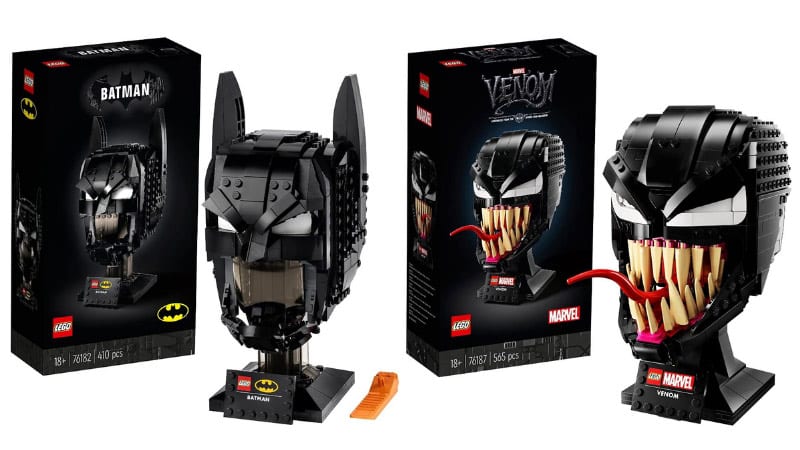 Lego Sets: “Batman” Helm und Marvel Spider-Man „Venom“ Maske für je 49,99€