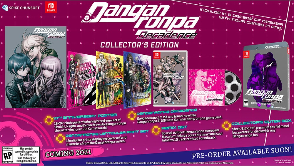 “Danganronpa Decadence” Collectors Edition für die Nintendo Switch für 84,70€ (FR)