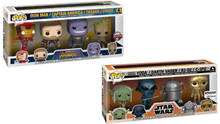 Funko POP! „Marvel: Marvel Classic“ & „Star Wars: Retro“ jeweils als 4-er Pack