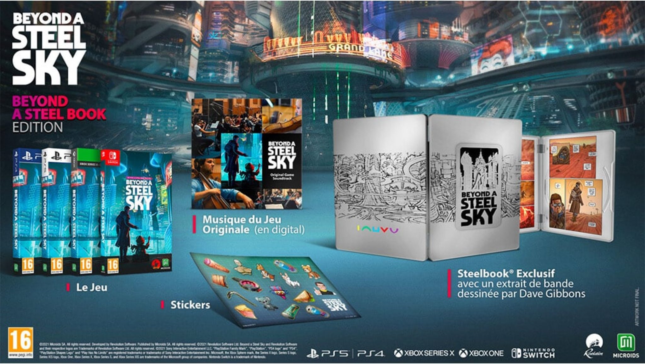 Jeu Beyond A Steel Sky - SteelBook Edition - PS4/PS5 - Neuf Sous Blister