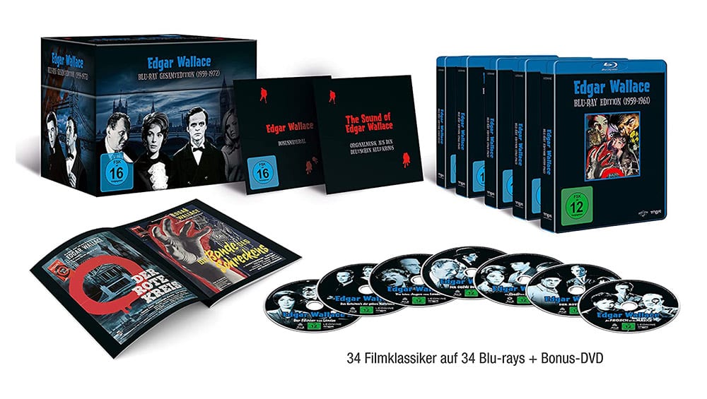 “Edgar Wallace Gesamtedition” in Amazon exklusiver Blu-ray Box für 179,97€