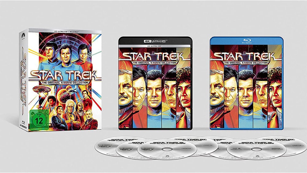 „Star Trek I-IV“ im 4K Ultra HD Boxset für 59,99€