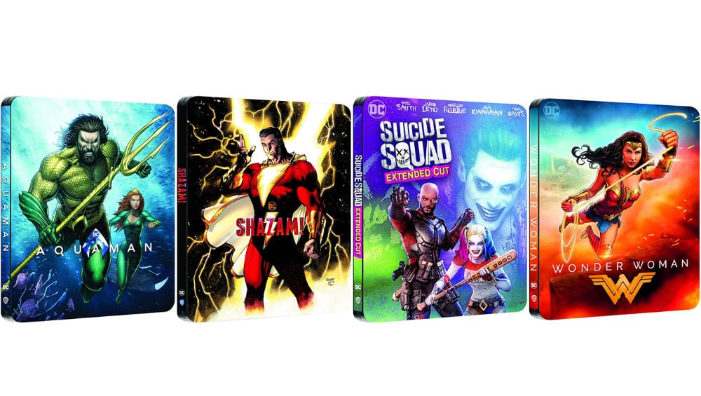 Wonder Woman, Aquaman, Shazam, Justice League & Suicide Squad im 4K Steelbook für je 14,24€ – 14,73€