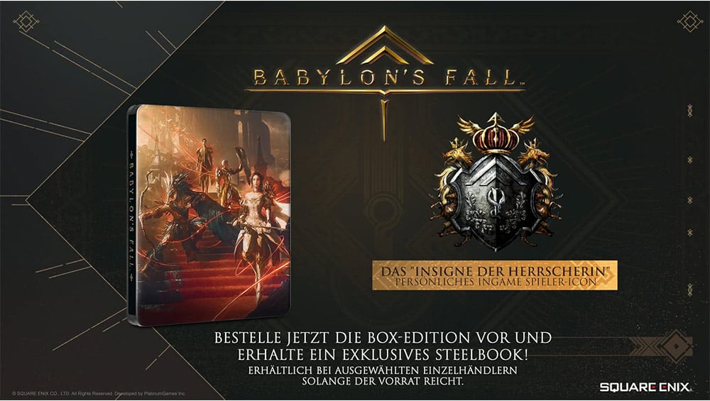 “Babylon’s Fall” ab März 2022 als Steelbook Edition für die Playstation 5 – Update