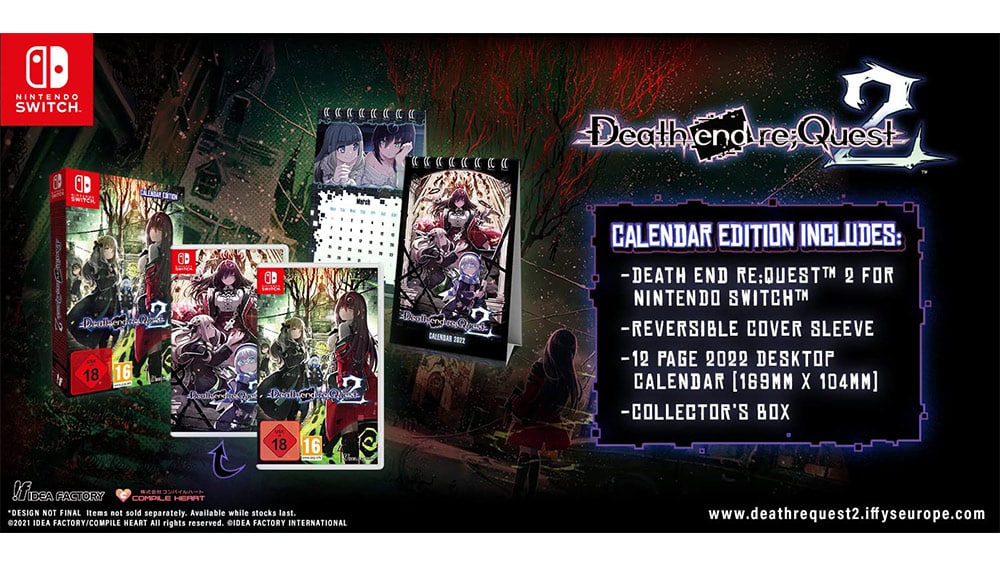 “Death end re;Quest 2” ab Februar 2022 in der Calendar Edition für die Nintendo Siwtch