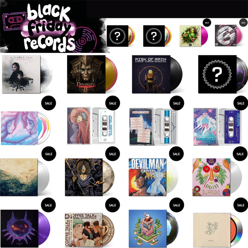 Black Week Aktion bei Black Screen Records – bis zu 50% Rabatt auf Game Soundtracks | Kostenloser Versand und mehr