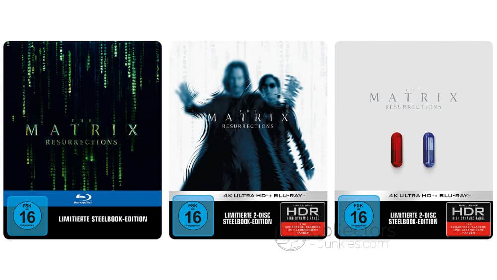 “Matrix Resurrections” in 3 Steelbook Editionen und auf 4K UHD, Blu-ray & DVD | ab 2. Quartal 2022 – Update3