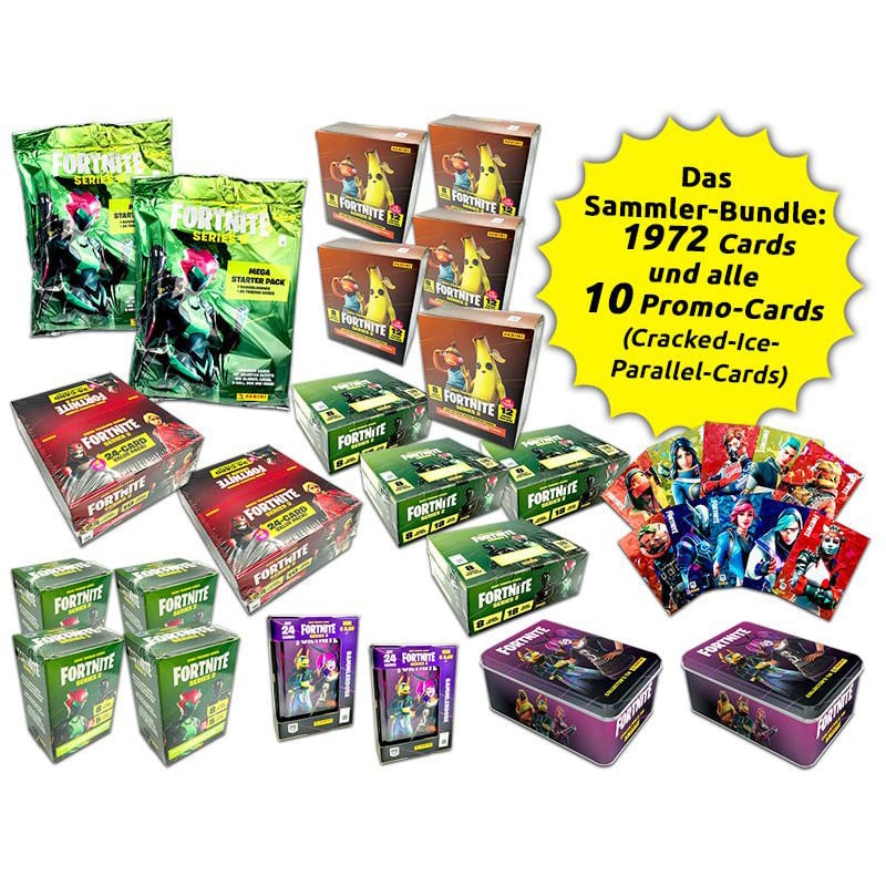 Fortnite Series 2 Trading Cards Bundle für 549€ | Black Frame Series Box-Bundle für 45€
