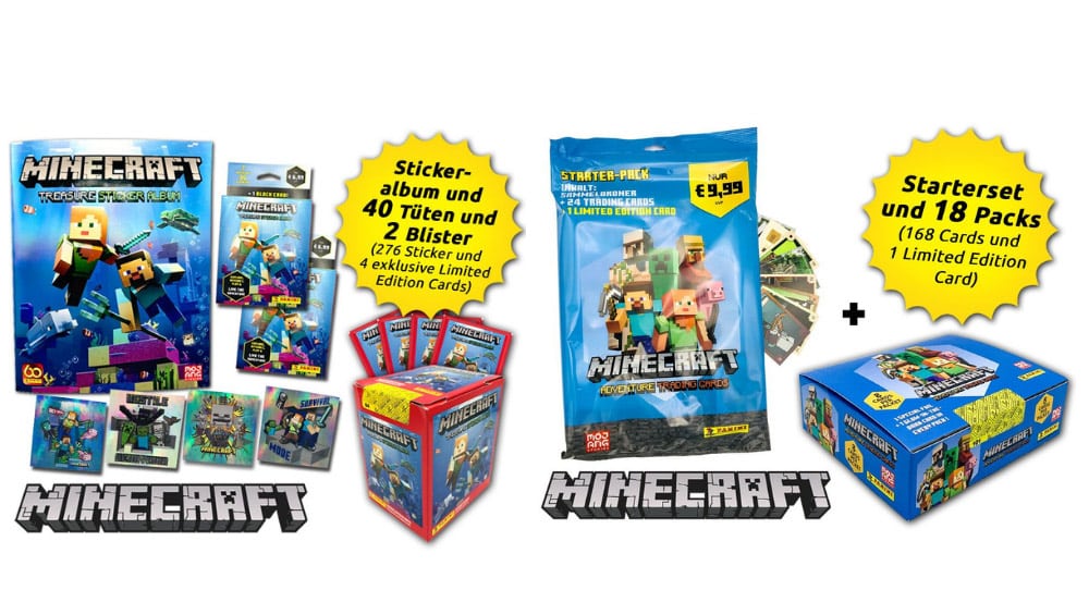 Minecraft – Treasure Stickerkollektion – Super-Bundle für 48,49€ | Mega-Starter-Bundle für 42,99€