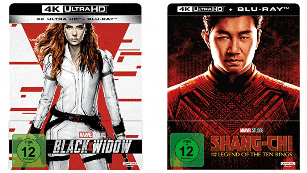 “Black Widow” & Shang-Chi” jeweils im 4K Steelbook für je 22,39€