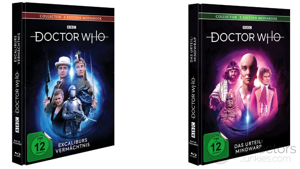 Doctor Who: “Sechster Doktor – Das Urteil: Mindwarp” & “Siebter Doktor – Excaliburs Vermächtnis” ab Februar 2022 jeweils im Blu-ray Mediabook – Update