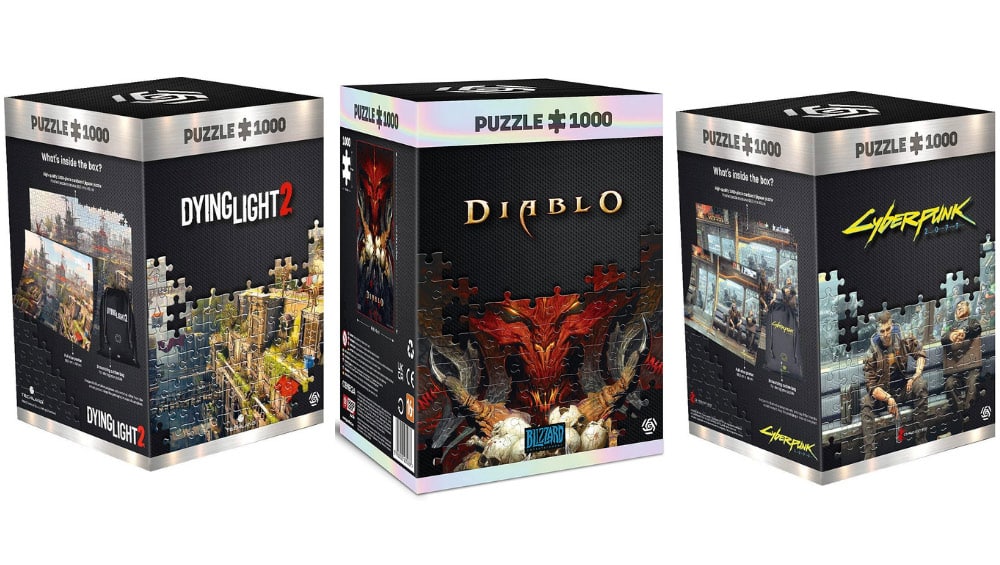 “Dying Light 2”, “Dishonored 2”, “Cyberpunk 2077” 1000 Teile Puzzle für je 17,99€