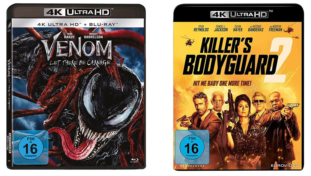 “Venom: Let There Be Carnage” 4K UHD für 18,71€ & “Killer’s Bodyguard 2” 4K UHD für 20,43€