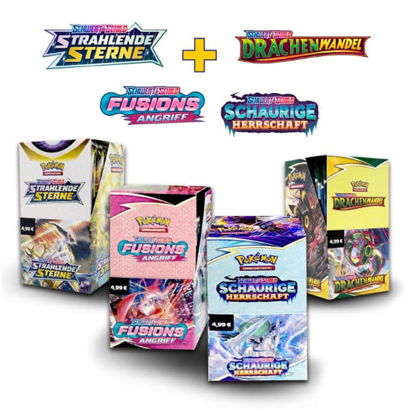 Pokémon 4er-Super-Display-Bundle für 249€ & 2er Bundle „Strahlende Sterne“ für 129€