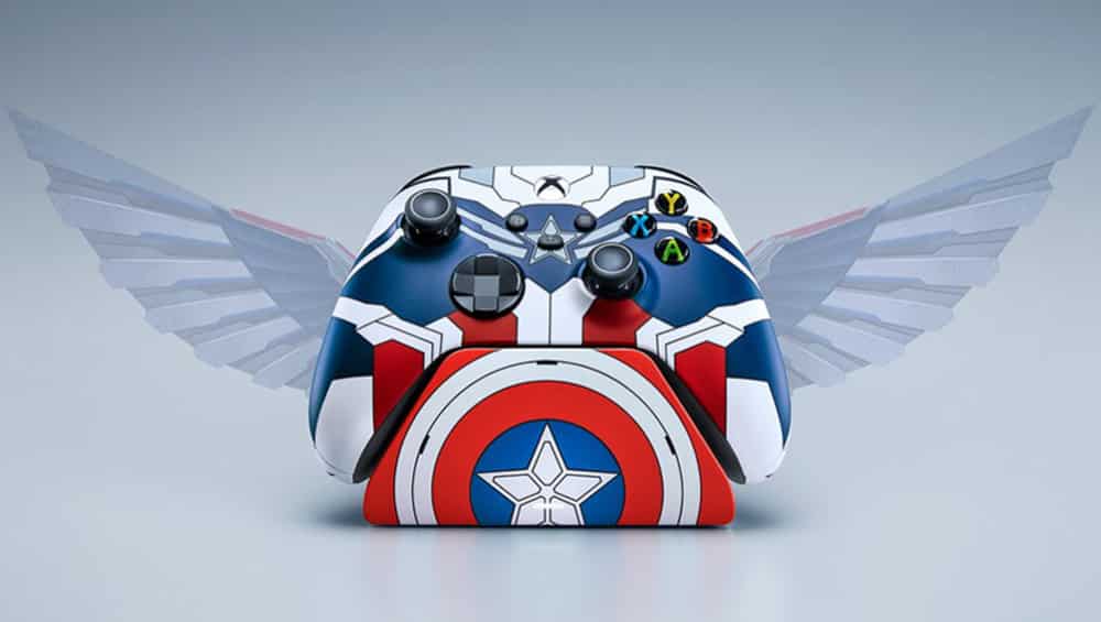 Razer “Xbox Wireless Controller & Quick Charging Stand” im Captain America Design
