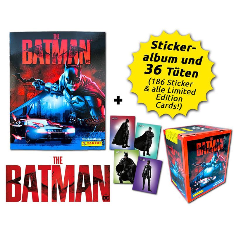„The Batman“ Stickerkollektion zum Film ab März 2022 im Box-Bundle