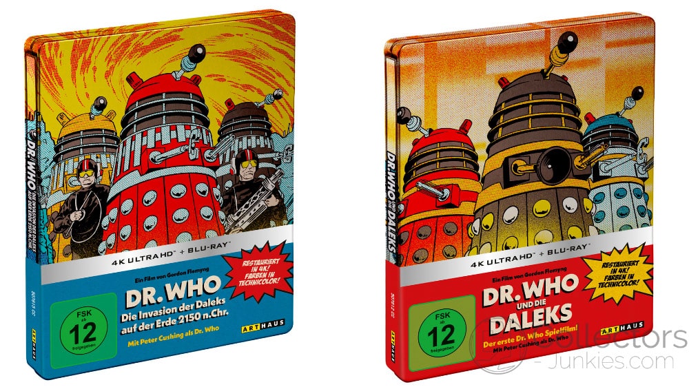 “Dr. Who: Die Invasion der Daleks auf der Erde 2150 n. Chr.” & “Dr. Who und die Daleks” ab Juli 2022 im 4K Steelbook – Update