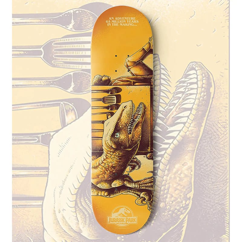 Luke Preece x Jurassic Park „An Adventure 65 Million Years In The Making“ Skateboard Deck von DUST!