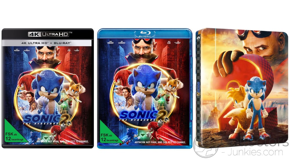 “Sonic the Hedgehog 2” ab August im 4K Steelbook & als Standard Variante (DE/ UK/ FR/ IT) – Update4