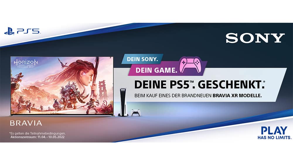 PS5 geschenkt beim Kauf eines der neuen Sony Bravia XR Modelle