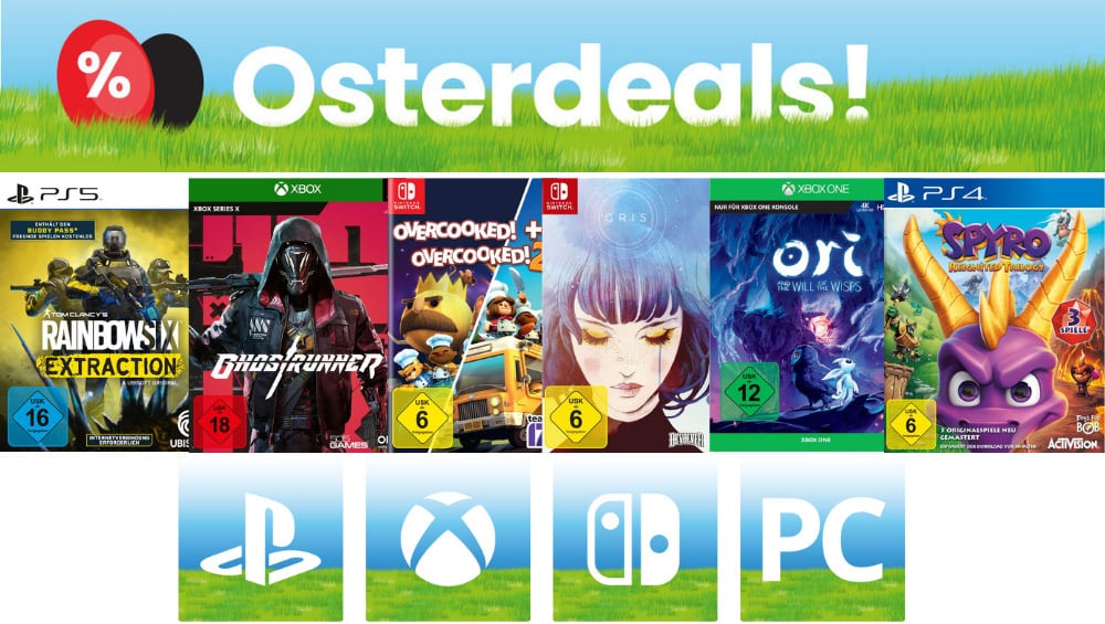 Osterangebote bei Gamestop – unter anderem: Rainbow Six: Extraction PS5 für 27,99€ | Ghostrunner Xbox für 10€