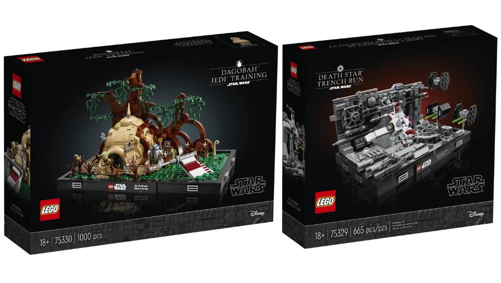 LEGO Star Wars “Jedi Training auf Dagobah #75330” Diorama für 59,98€ & “Star Wars Trench Run #75329” Diorama für 44,92€
