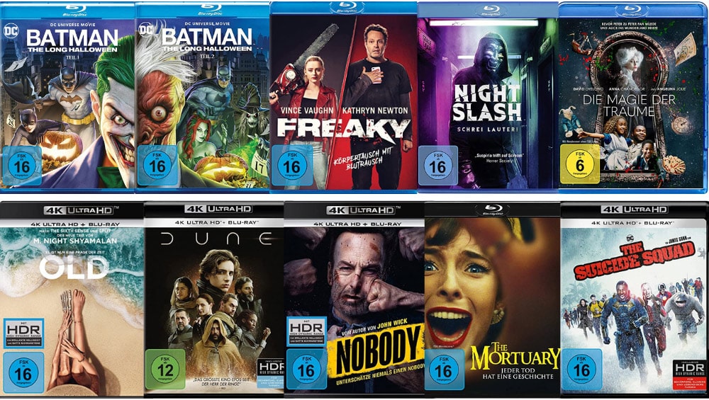 Einige Filme auf Blu-ray & 4K UHD reduziert bei Amazon – unter anderem: Blu-rays für je 8,49€