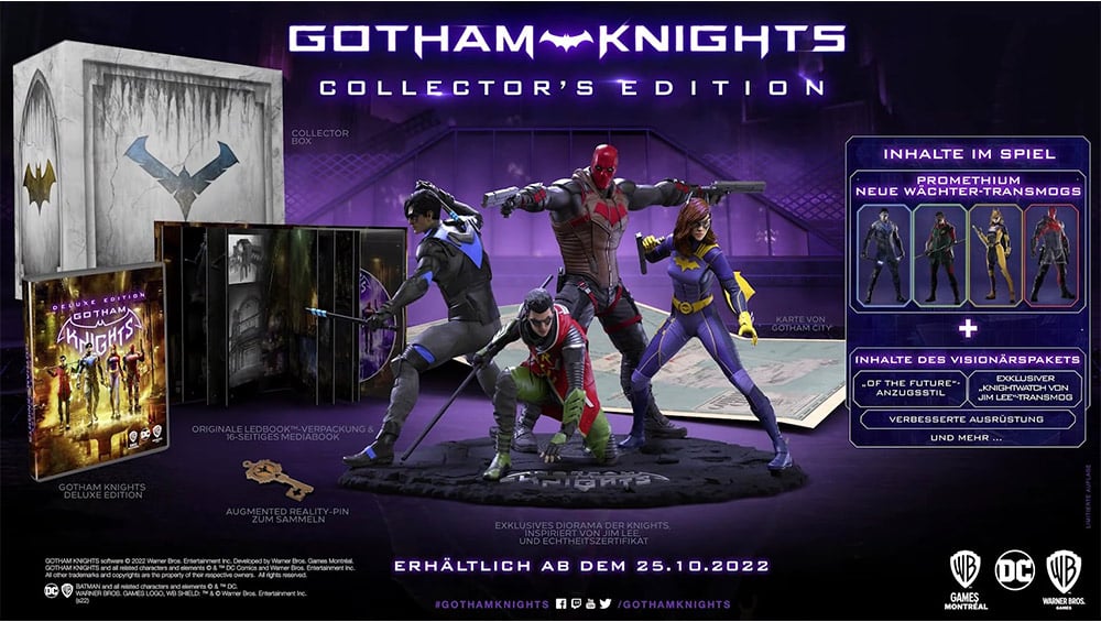 “Gotham Knights” Collectors Edition & weitere Varianten für Playstation 5, Xbox Series X & PC | ab Oktober 2022 – Update5
