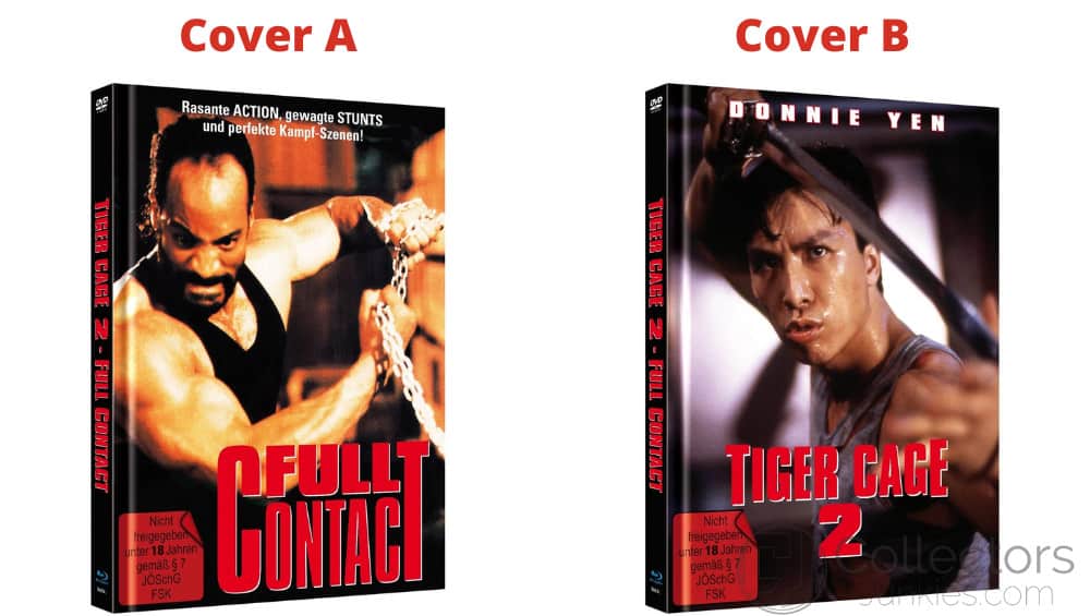 “TIGER CAGE 2 aka Full Contact” ab August 2022 in 2 Blu-ray Mediabooks