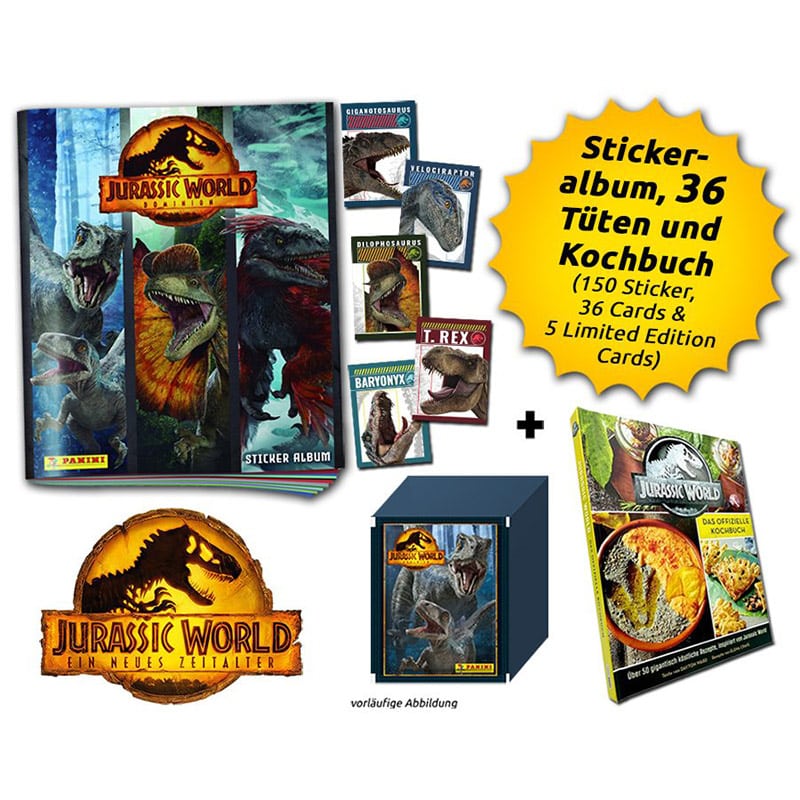 „Jurassic World 3“ Sticker und Cards Bundles ab Juni 2022