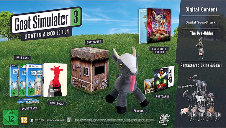 „Goat Simulator 3“ ab November 2022 als Collectors „Goat In A Box Edition“ – Update2