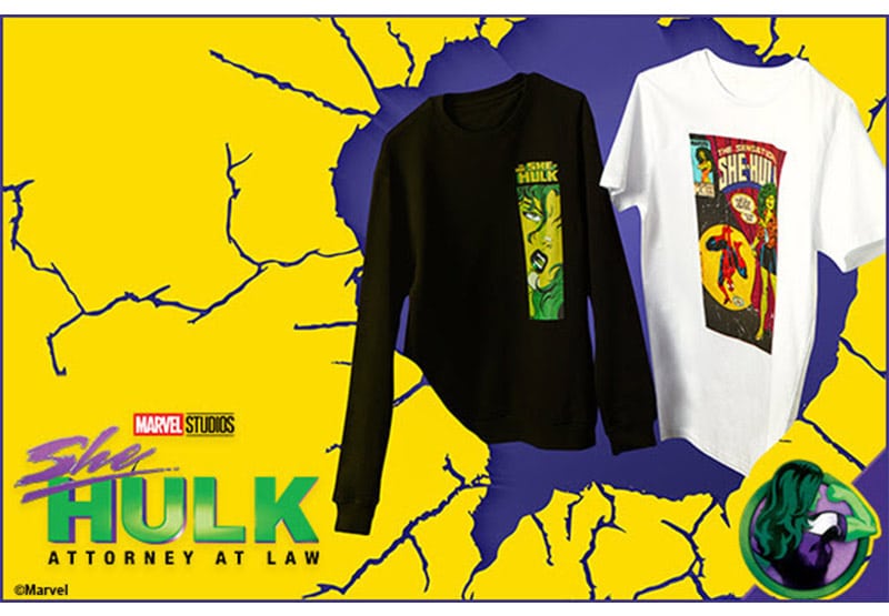 „She-Hulk“ Collection bei Zavvi mit verschiedenen Shirts