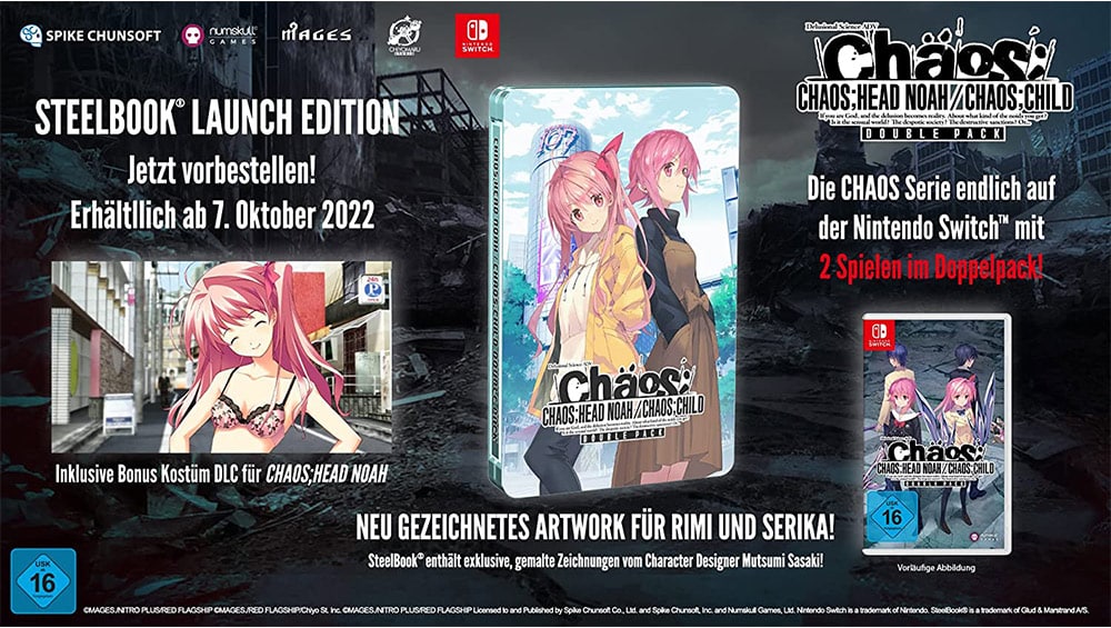 „Chaos Double Pack“ Launch Edition inkl. Steelbook für Nintendo Switch für 40,70€