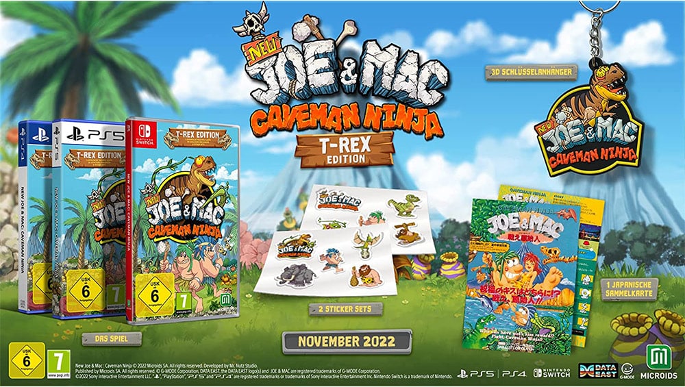 „New Joe & Mac: Caveman Ninja“ T-Rex Edition für Playstation 5/4 & Nintendo Switch für je 31,99€