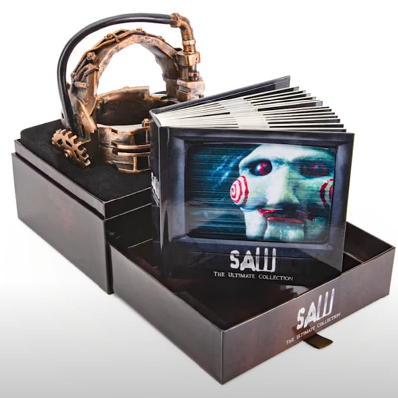 „Saw: The Ultimate Collection“ mit Reverse Bear Trap Replikat & 13 Discs (4K UHD & Blu-ray) ab November 2022